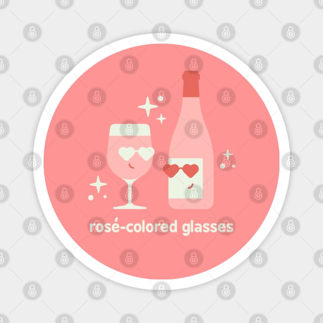 Rose Colored Glasses Magnet by zacrizy